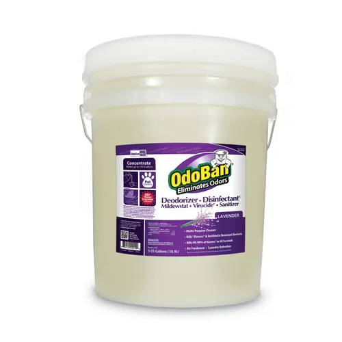 Concentrated Odor Eliminator and Disinfectant, Lavender Scent, 5 gal Pail Questions & Answers