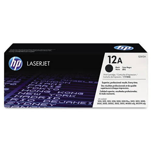 HP 12A, (Q2612A) Black Original LaserJet Toner Cartridge Questions & Answers