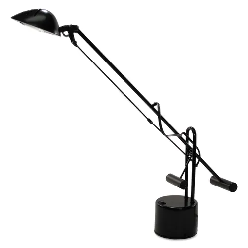 Counter-Balanced Halogen Desk Lamp, 22" Reach, Black Questions & Answers