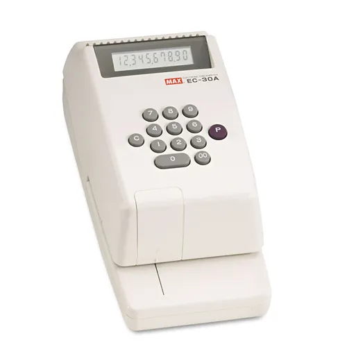 Is there a protective cover available for purchase for the Max EC-30A check writer?