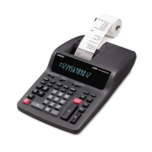 FR-2650TM Two-Color Printing Desktop Calculator, Black/Red Print, 3.5 Lines/Sec Questions & Answers