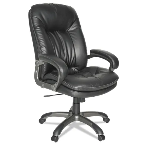 Executive Swivel/Tilt Bonded Leather High-Back Chair, Supports Up to 250 lb, 18.50" to 21.65" Seat Height, Black Questions & Answers