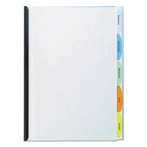 View-Tab Report Cover, Grooved Sliding Bar, 8.5 x 11, Clear/Clear Questions & Answers