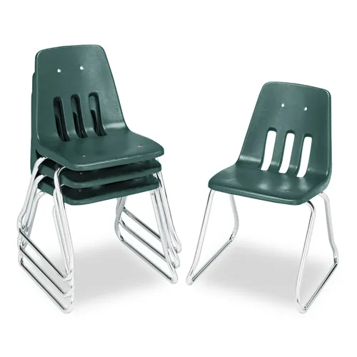 9600 Classic Series Classroom Chairs, 18" Seat Height, Forest Green Seat/Forest Green Back, Chrome Base, 4/Carton Questions & Answers