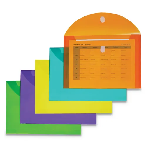 Reusable Poly Envelope, Hook/Loop Closure, 8.5 x 11, Assorted Colors, 10/Pack Questions & Answers