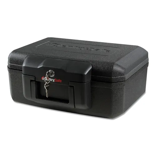 1200 Series Fire Chest, 0.18 cu ft, 14.3w x 11.2d x 6.1h, Black Questions & Answers