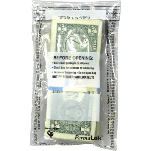 PermaLOK Bundle Bags, 4.50" Width x 7.75" Length, Clear, 4000/Carton, Cash, Bill Questions & Answers