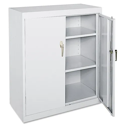 Value Line Steel Storage Cabinet, Two Adjustable Shelves, 36w X 18d X 42h, Gray Questions & Answers